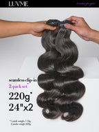 Sisu Couture's Luvme Seamless Body Wave 100% Real Human Hair Clip - image 3