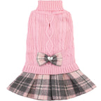 Sisu Couture's Elegant Bowtie Turtleneck Sweater Dress for Small Dogs - image 3