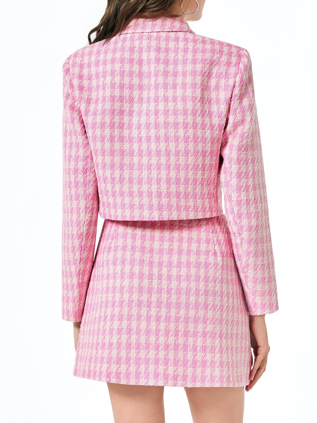 Sisu Couture's Cicy Bell Cropped Tweed Blazer Sets 2 Piece Outfits - image 4