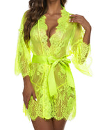 Sisu Couture's Avidlove Lace Kimono Robe Babydoll Lingerie Mesh Nightgown S - image 14