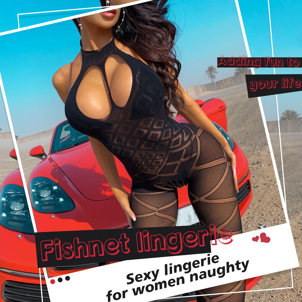 Sisu Couture's Sexy Lingerie Fishnet Set Mesh Teddy Bodysuit Rave Outfits - image 11