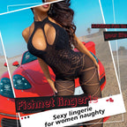 Sisu Couture's Sexy Lingerie Fishnet Set Mesh Teddy Bodysuit Rave Outfits - image 11