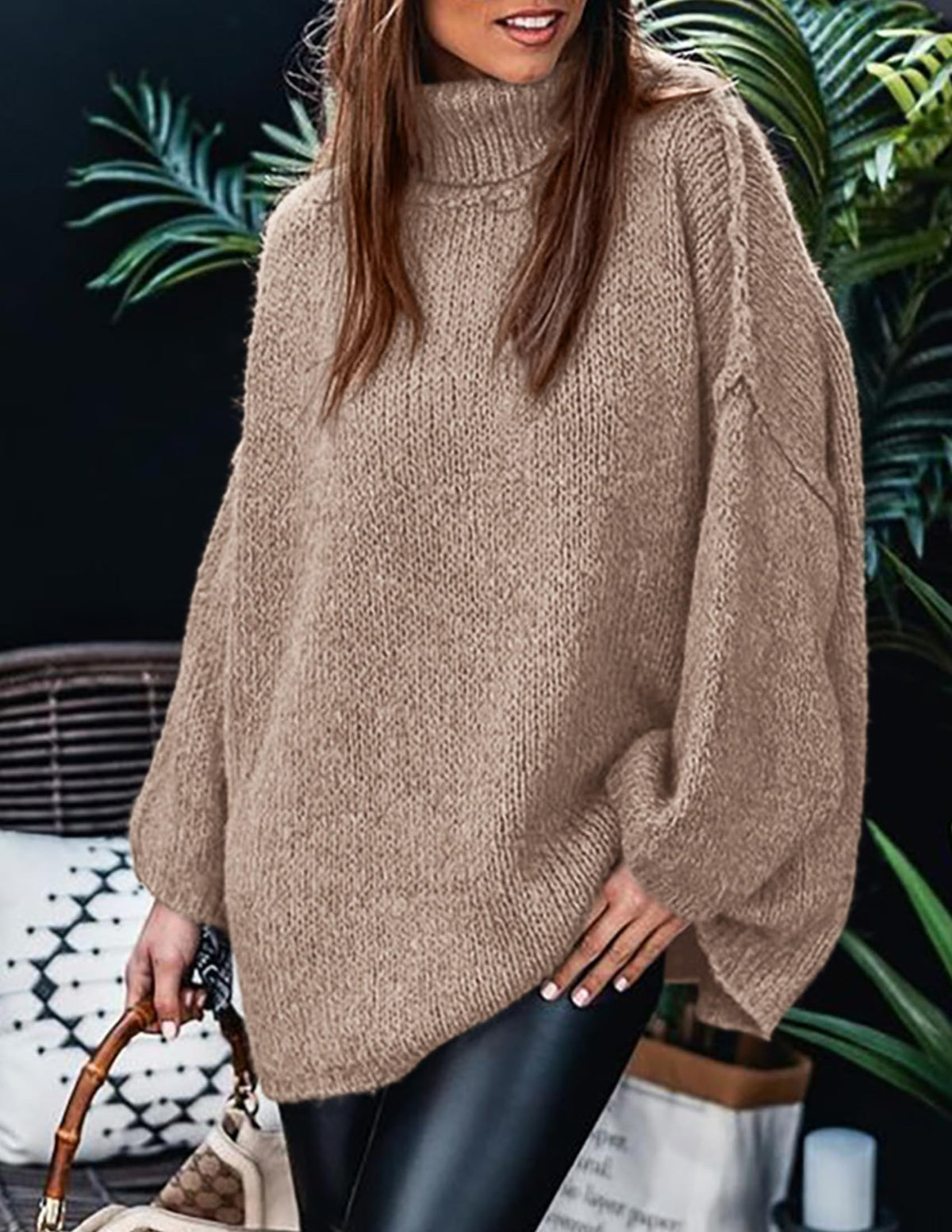 Sisu Couture's Prettygarden Turtleneck Long Sleeve Oversized Sweaters - image 5