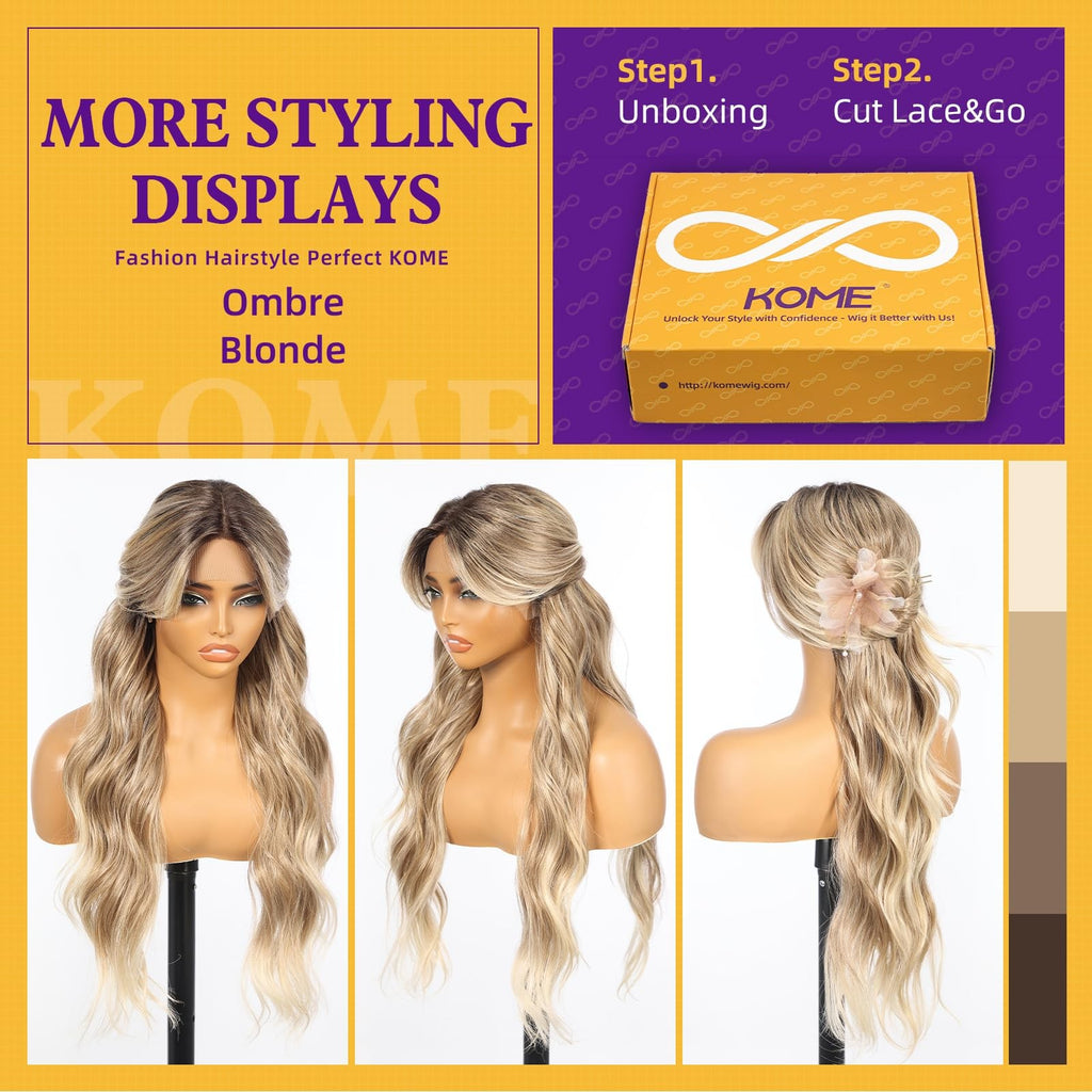 Sisu Couture's Kome Ombre Dirty Blonde Synthetic Lace Front Wig - image 7