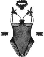 Sisu Couture's Avidlove Lingerie Bodysuit 4 Piece Set Sheer Mesh Teddy - image 16
