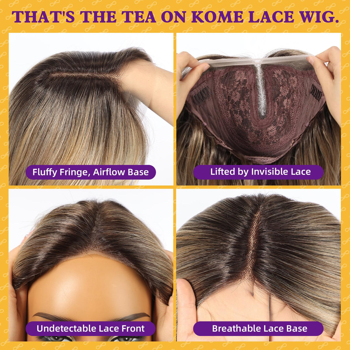 Sisu Couture's Kome Ombre Dirty Blonde Synthetic Lace Front Wig - image 17