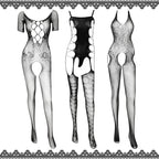Sisu Couture's Jeyiour Black Lace Bodysuit With Garter Fishnet Bodystocking Belt - image 11