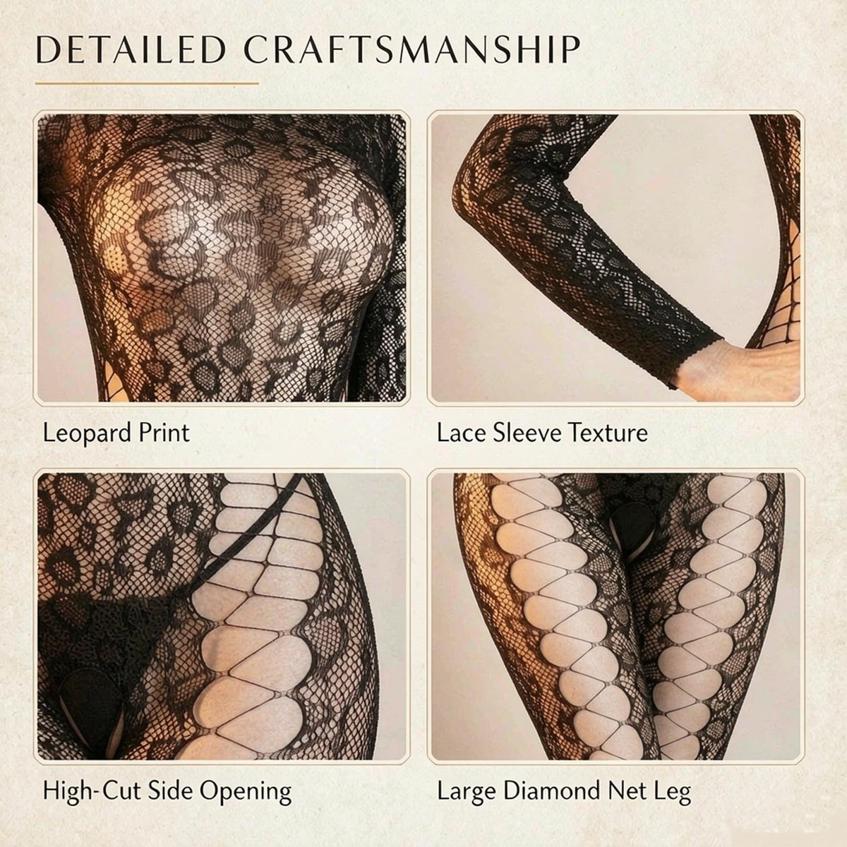 Sisu Couture's Fishnet Bodysuit Mesh Bodystocking Sexy Lingerie - image 14