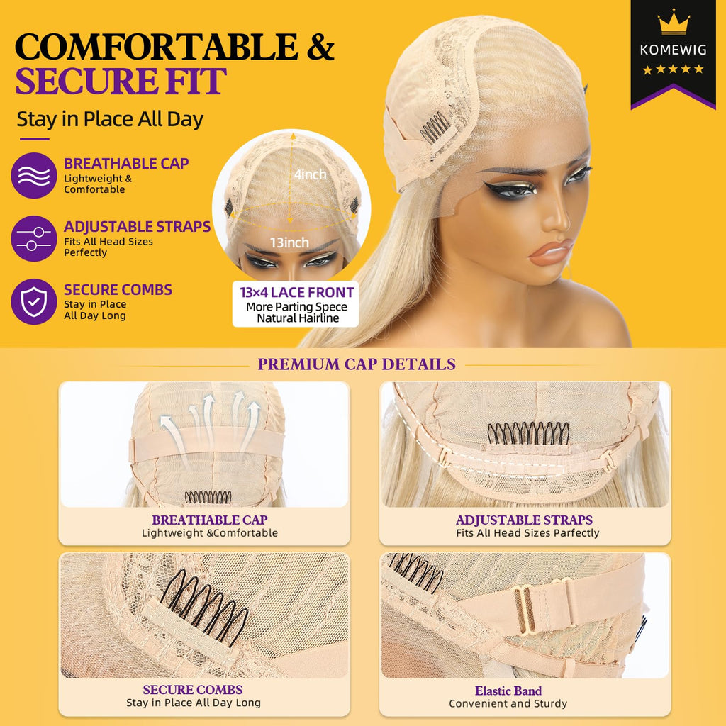 Sisu Couture's Kome Blonde Layered Straight 13x4 Synthetic Lace Front Wig - image 18