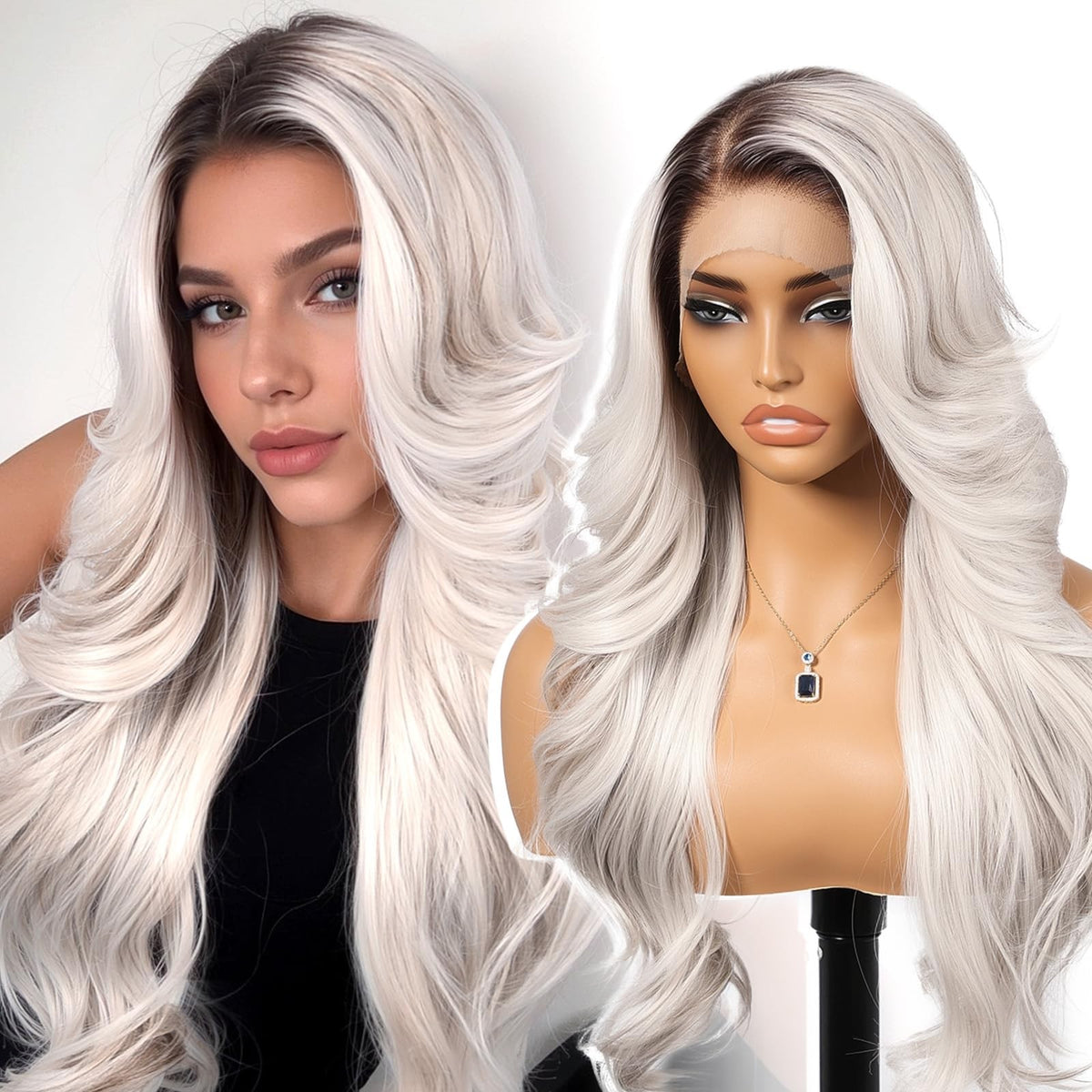 Sisu Couture's Kome Ash Brown Highlight 13×4 Layered Wave Synthetic Lace - image 11