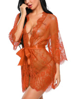 Sisu Couture's Avidlove Lace Kimono Robe Babydoll Lingerie Mesh Nightgown S - image 22