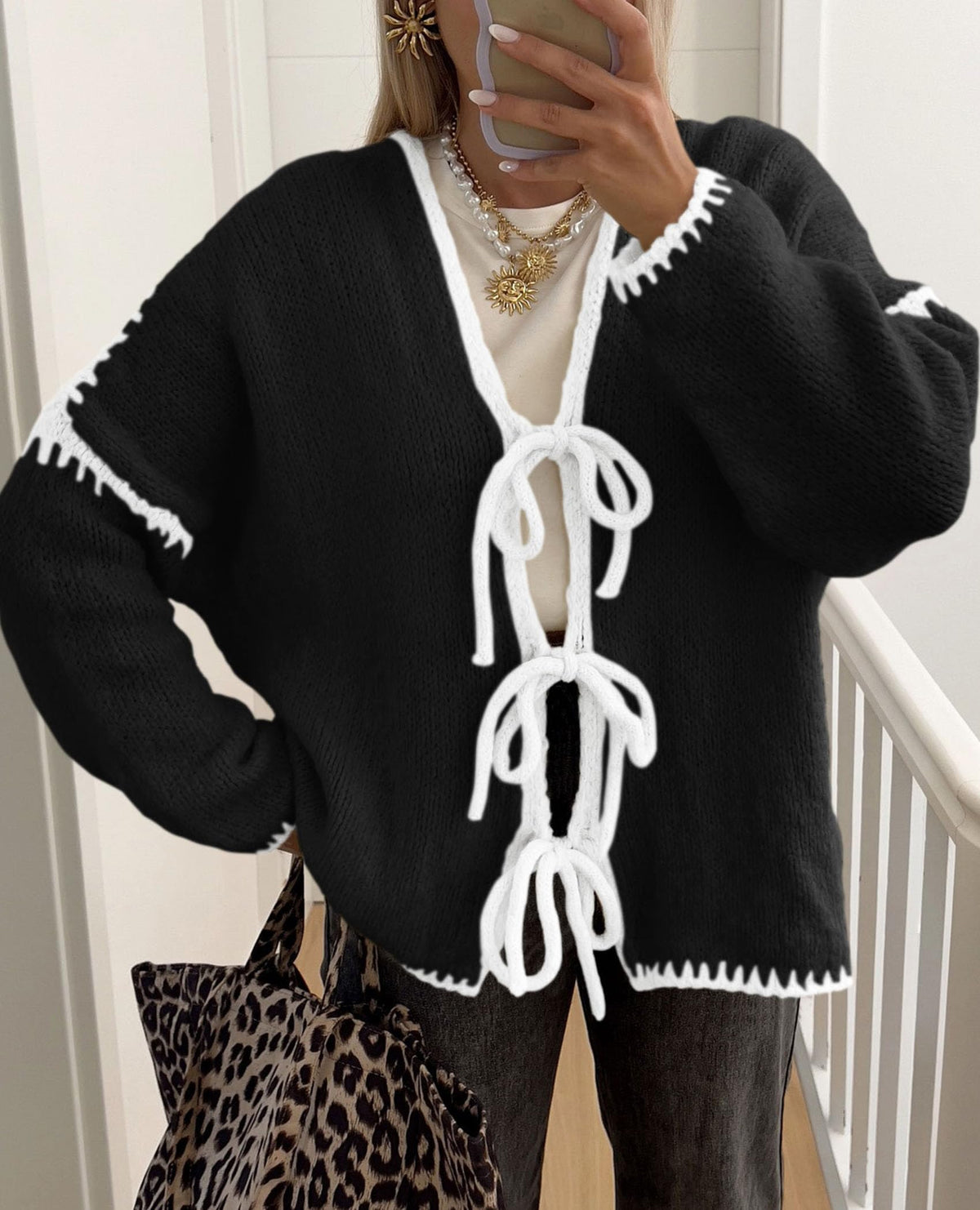 Sisu Couture's Prettygarden Tie Front Bow Cardigan Sweaters - image 18
