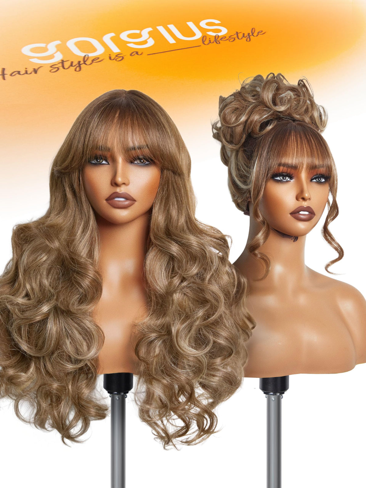 Sisu Couture's Gorgius Highlight Straight Layered Wigs With Bangs Glueless Black - image 23