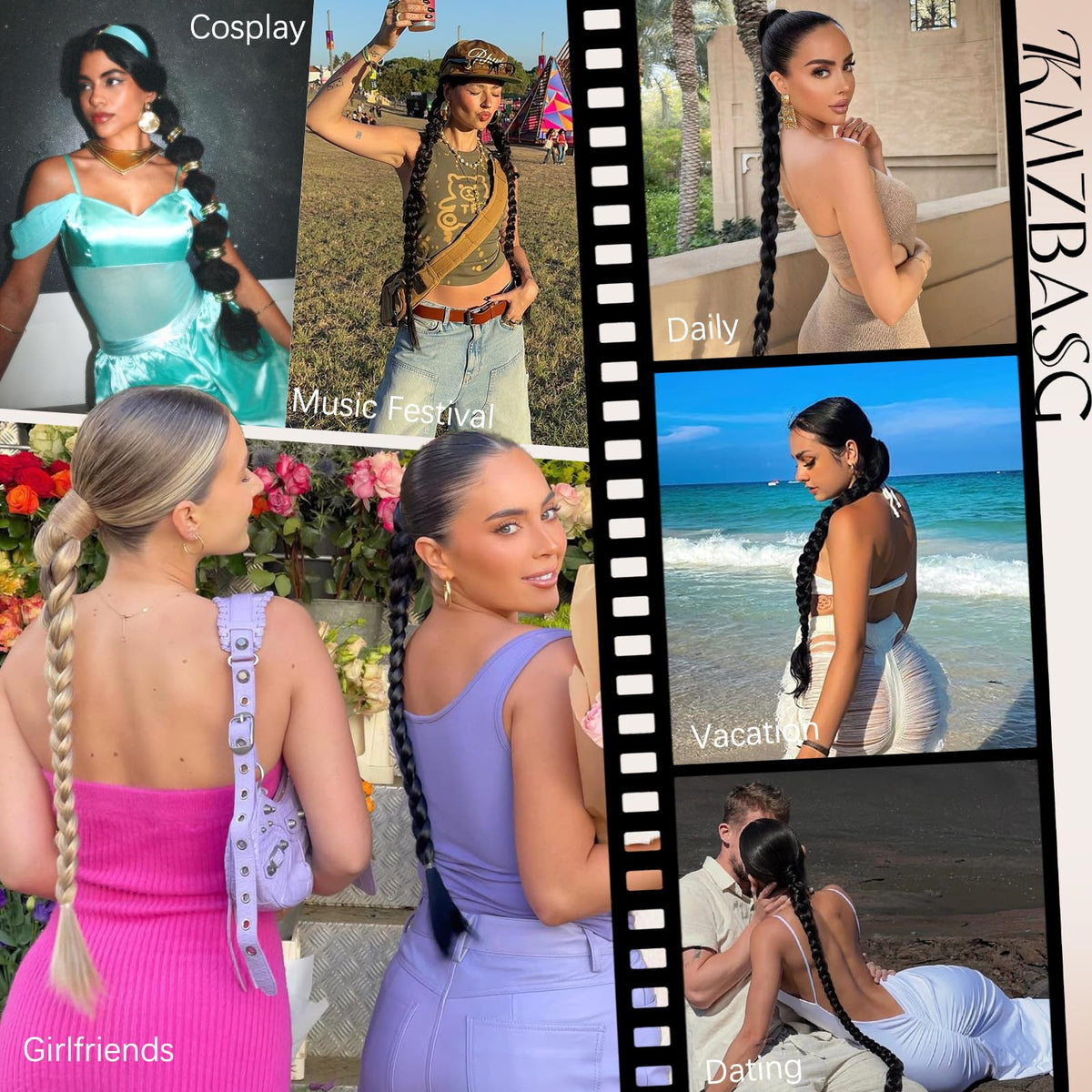 Sisu Couture's Long Braid Ponytail Extension With Hair Tie Diy Wrap - image 17