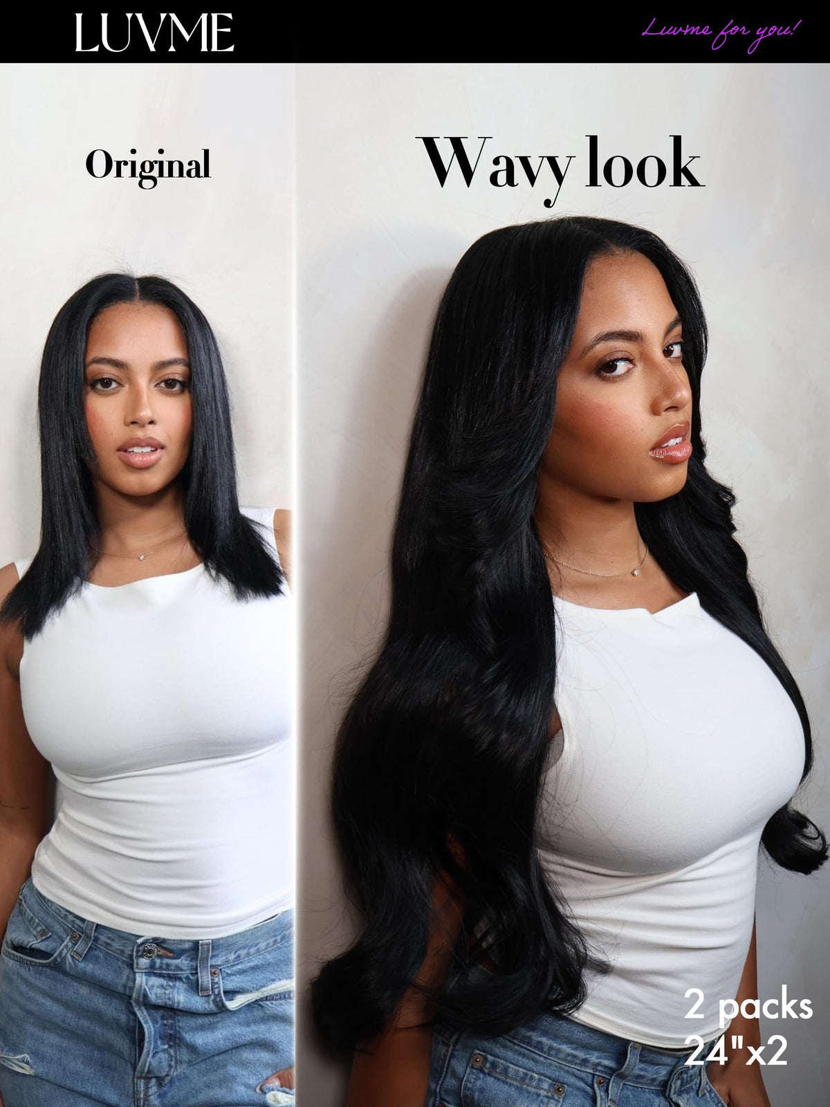 Sisu Couture's Luvme Seamless Body Wave 100% Real Human Hair Clip - image 17