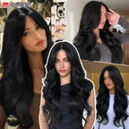 Sisu Couture's Wignee Curtain Bang Wig 26 Inch Black Wig Synthetic - image 21