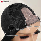 Sisu Couture's Wignee Curtain Bang Wig 26 Inch Black Wig Synthetic - image 19