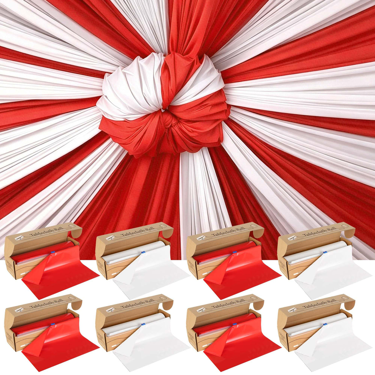 Sisu Couture's 100ft x 54in Stone Wall Plastic Tablecloth Roll With - image 23