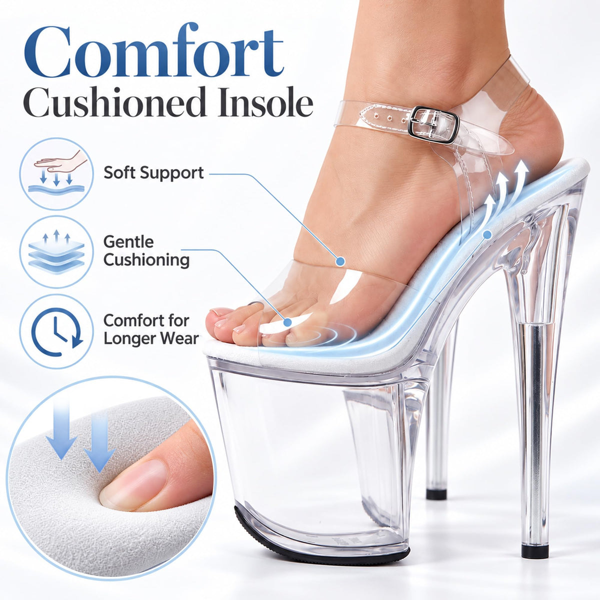 Sisu Couture's Wuxin H&p 8 Inch Platform Sandals Heel Stiletto - image 10
