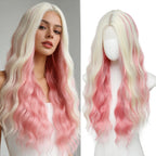 Sisu Couture's Pink Wig Long Pink Wavy Wigs 26 Inch Middle - image 11