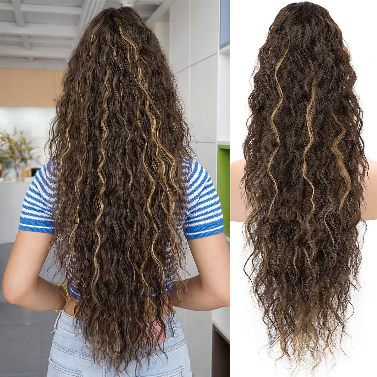 Sisu Couture's Long Curly Drawstring Ponytail Hair Extension - image 23