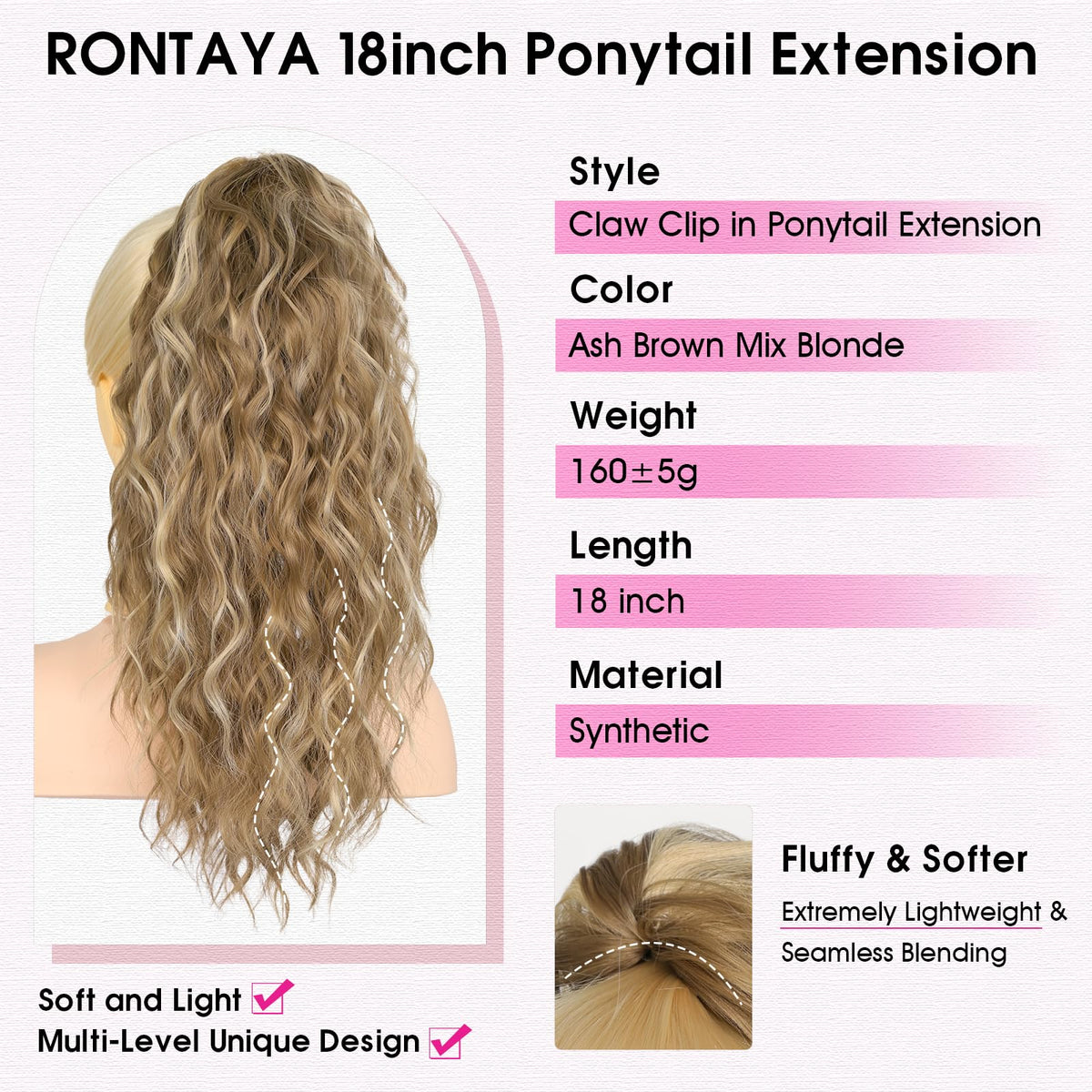 Sisu Couture's Rontaya 18 Inch Ponytail Extension - image 14