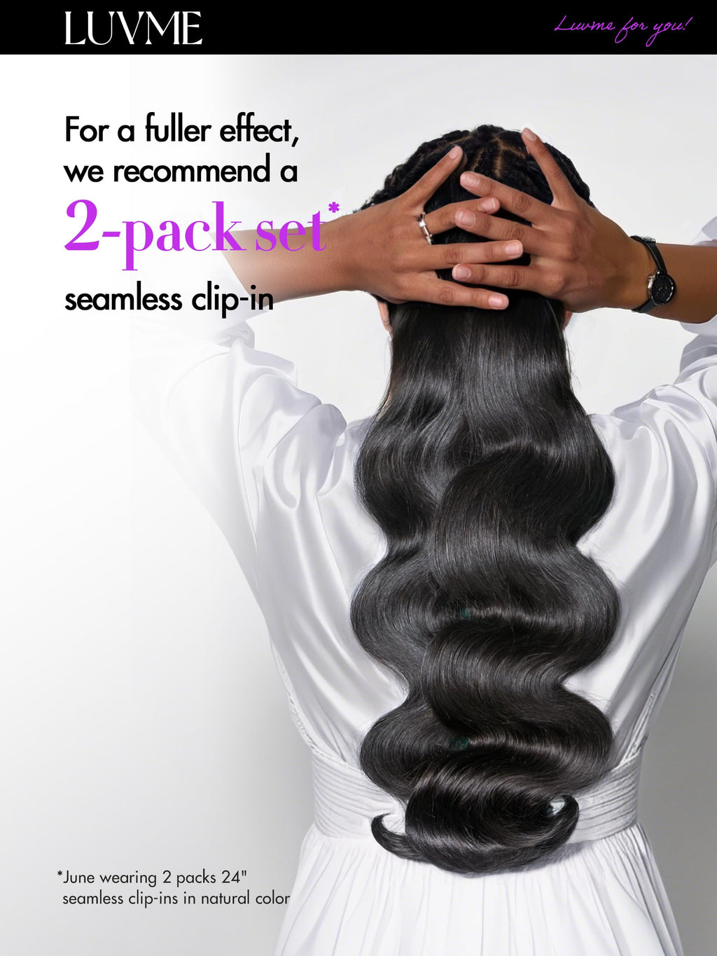 Sisu Couture's Luvme Seamless Body Wave 100% Real Human Hair Clip - image 21
