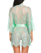 Sisu Couture's Avidlove Lace Kimono Robe Babydoll Lingerie Mesh Nightgown S - image 16