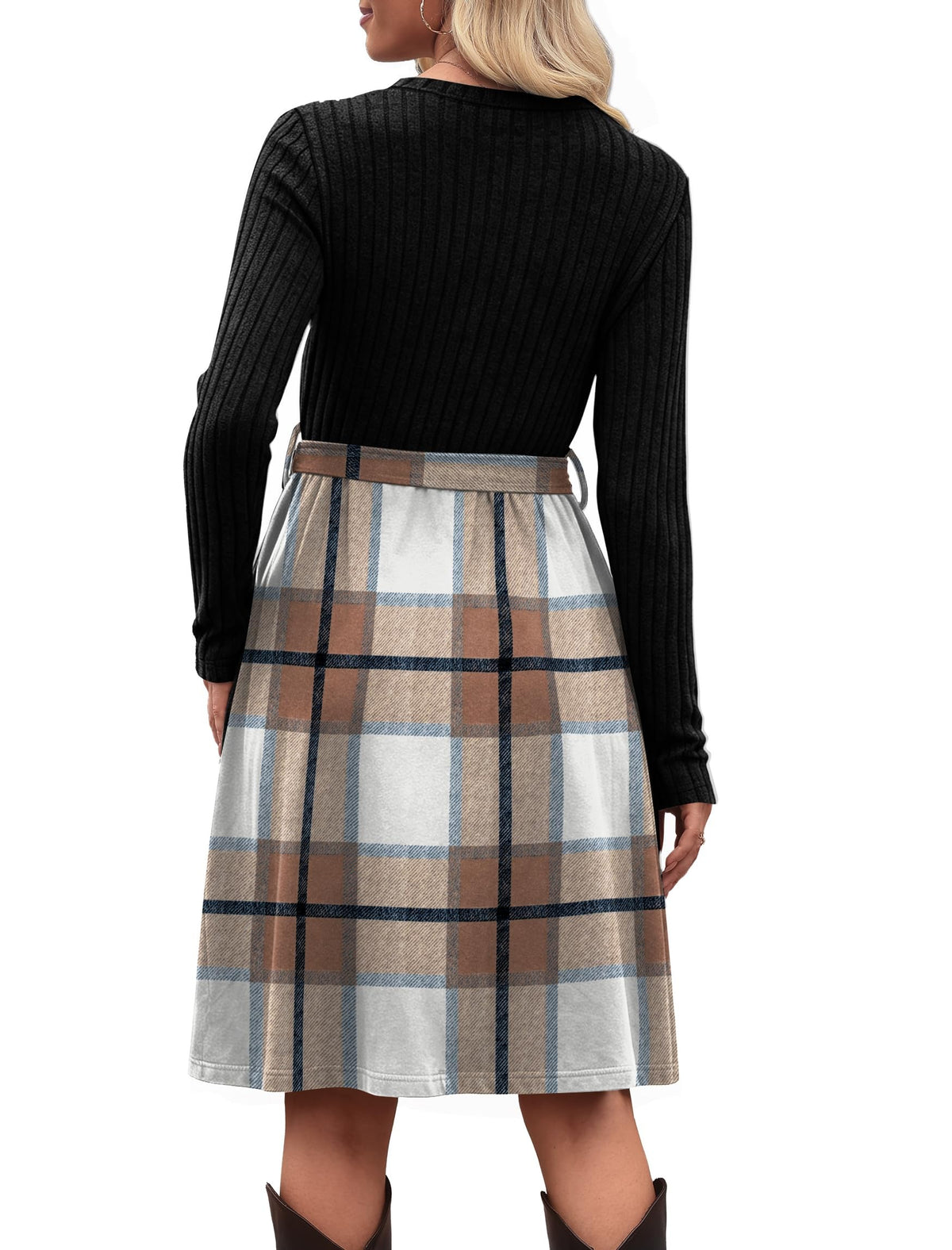 Sisu Couture's Ofeefan Fall Dresses Long Sleeve Sweater Dress With Pockets - image 6