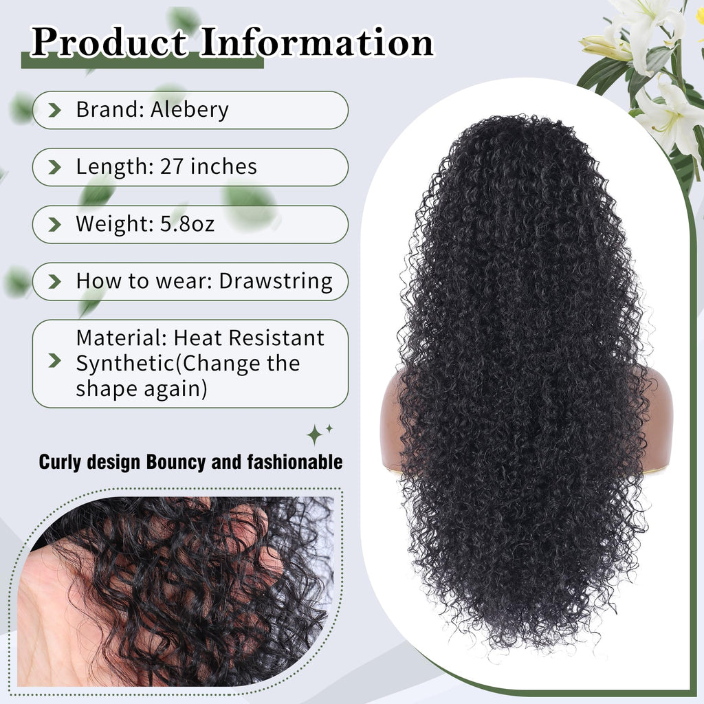 Sisu Couture's Alebery 27 Inch Drawstring Ponytail Extension For Black Deep - image 15