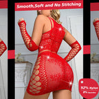 Sisu Couture's Sexy Lingerie Sparkle Fishnet Set Mesh Teddy Bodysuit Rave - image 17