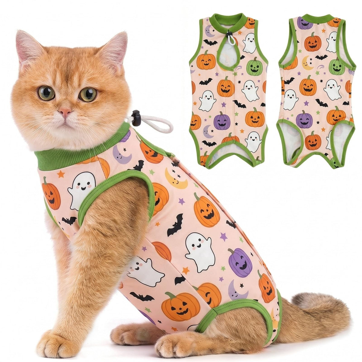 Sisu Couture's Adorable Pumpkin Cat Recovery Suit - image 3