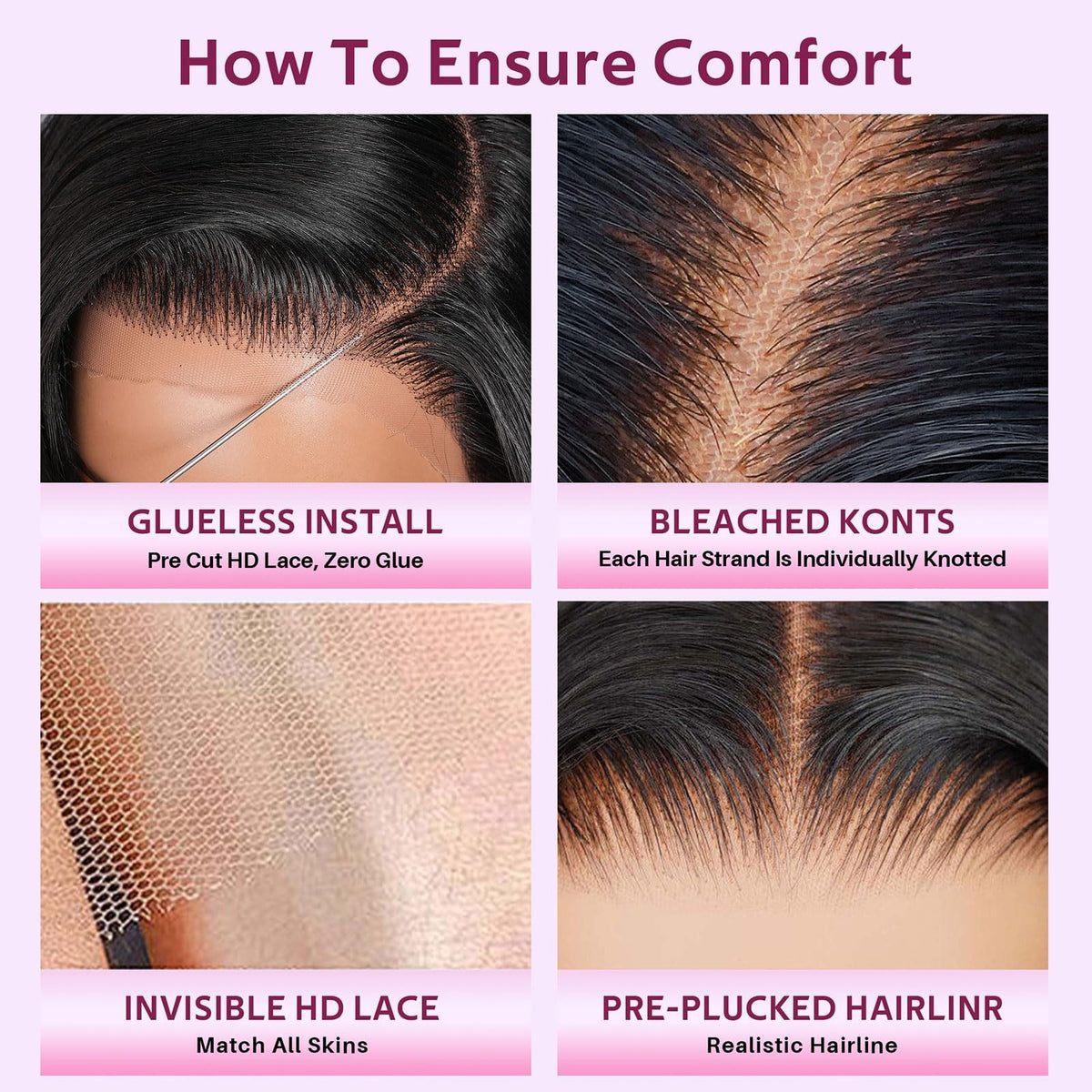 Sisu Couture's 13x6 Lace Front Wigs Human Hair Body Wave Human - image 5