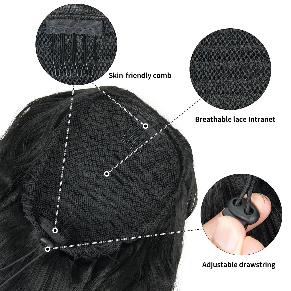 Sisu Couture's 26 Inch Black Ponytail Extension - image 14