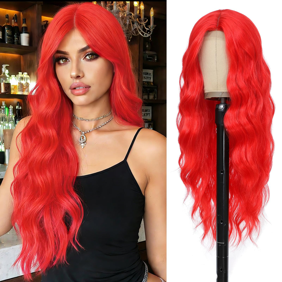 Sisu Couture's Light Pink Wig 26 Inch Long Wavy Wig - image 20