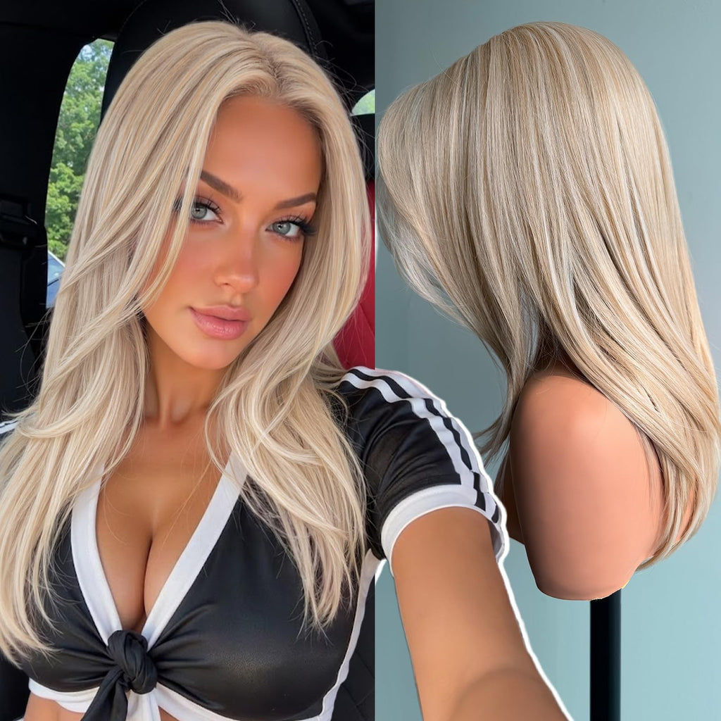 Sisu Couture's Kome Blonde Layered Straight 13x4 Synthetic Lace Front Wig - image 2