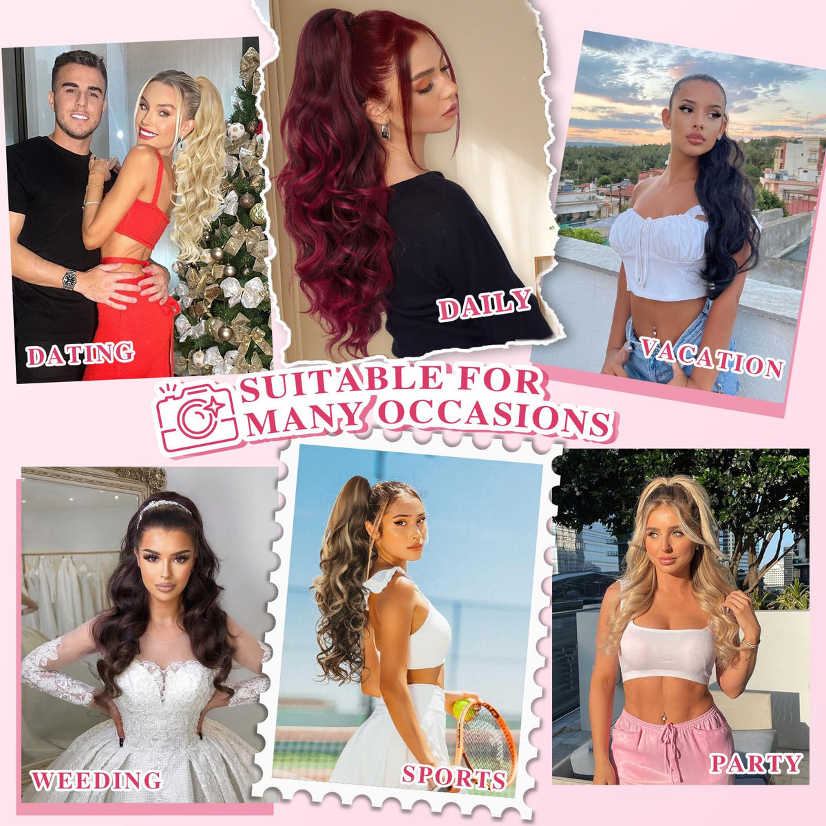 Sisu Couture's 24''long Wavy Ponytail Extension - image 17