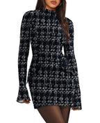 Sisu Couture's Ofeefan Fall Long Sleeve Mock Neck Dress Basic Party - image 1