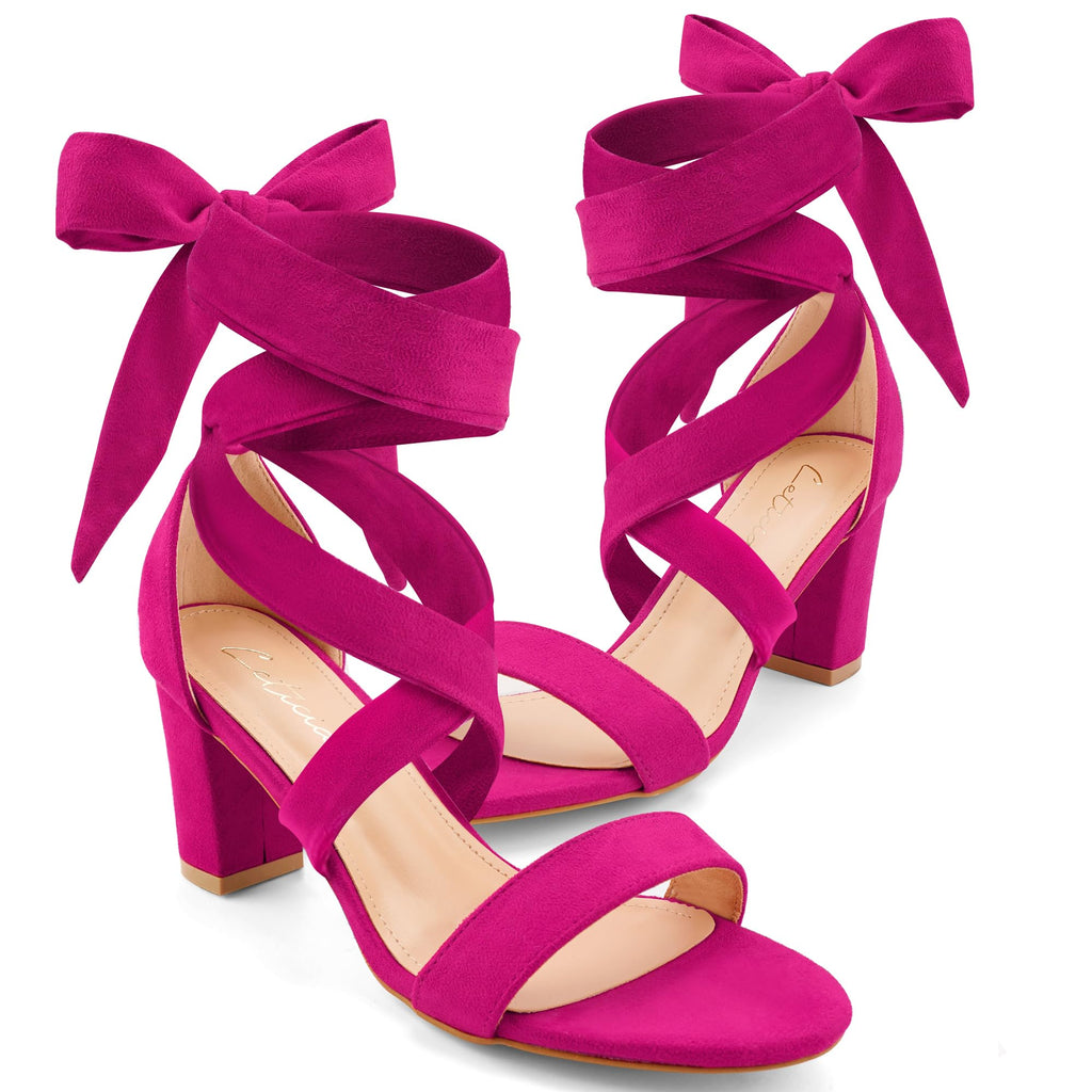 Sisu Couture's Leticia Strappy Heels Chunky Heel Sexy Open Toe Lace - image 14