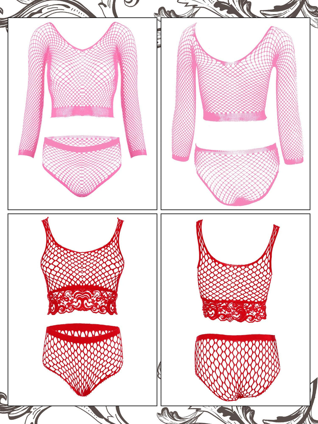 Sisu Couture's Geyoga 12 Pcs Fishnet Mesh Lingerie Bodysuits - image 13