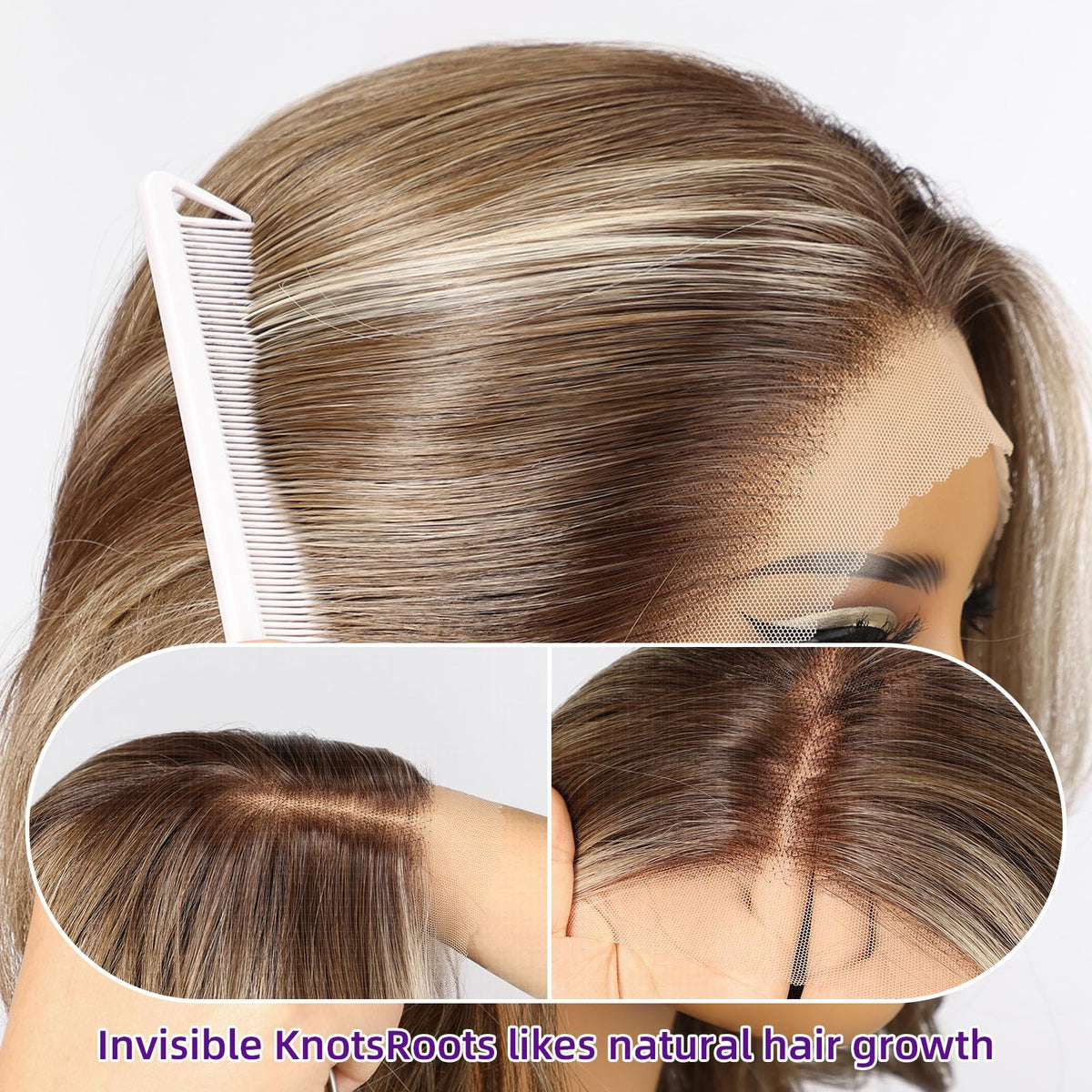 Sisu Couture's Kome Ash Brown Highlight 13×4 Layered Wave Synthetic Lace - image 17