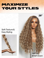 Sisu Couture's Gorgius Water Wave Lace Front Boho Wig Fiber Blend - image 11
