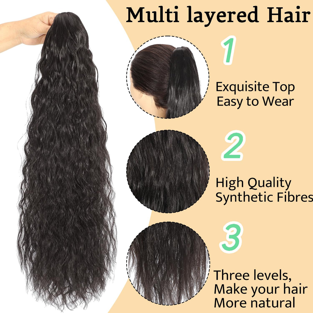 Sisu Couture's Claw Clip Long Wavy Ponytail Extension - image 10