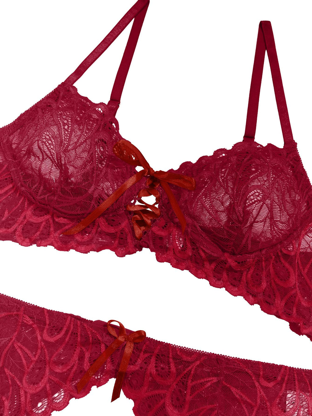 Sisu Couture's Lilosy Sexy Lingerie Outfit Set 3 Piece With Garter - image 15