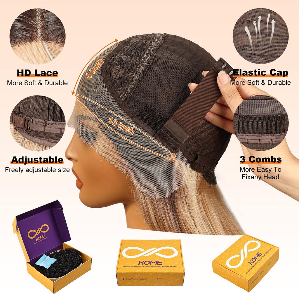 Sisu Couture's Kome Brown Layered Wave 13x4 Synthetic Lace Front Wig - image 7