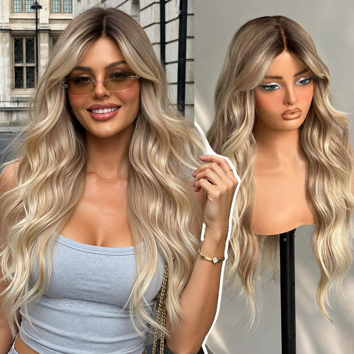 Sisu Couture's Kome Ombre Dirty Blonde Synthetic Lace Front Wig - image 2