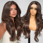 Sisu Couture's Kome Brown Layered Wave 13x4 Synthetic Lace Front Wig - image 2