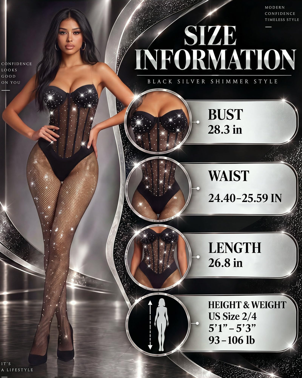 Sisu Couture's 7 Pcs Rhinestone Bunny Costume Sexy Halloween Outfit - image 8
