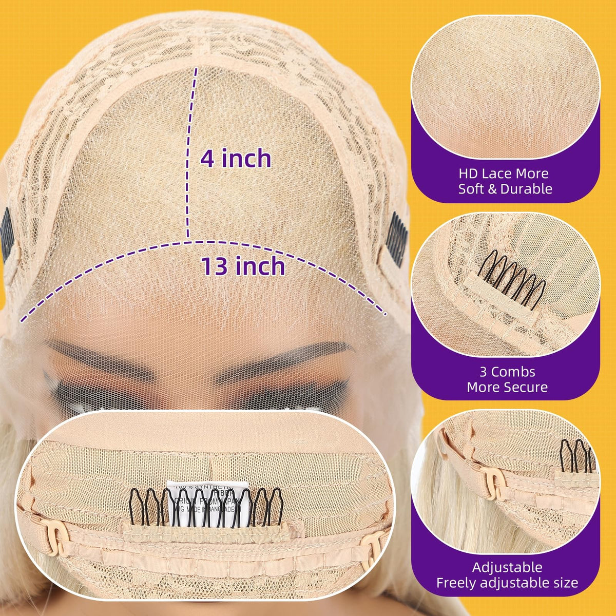 Sisu Couture's Kome Lumi Blonde Layered 13x4 Synthetic Lace Front Wig - image 7