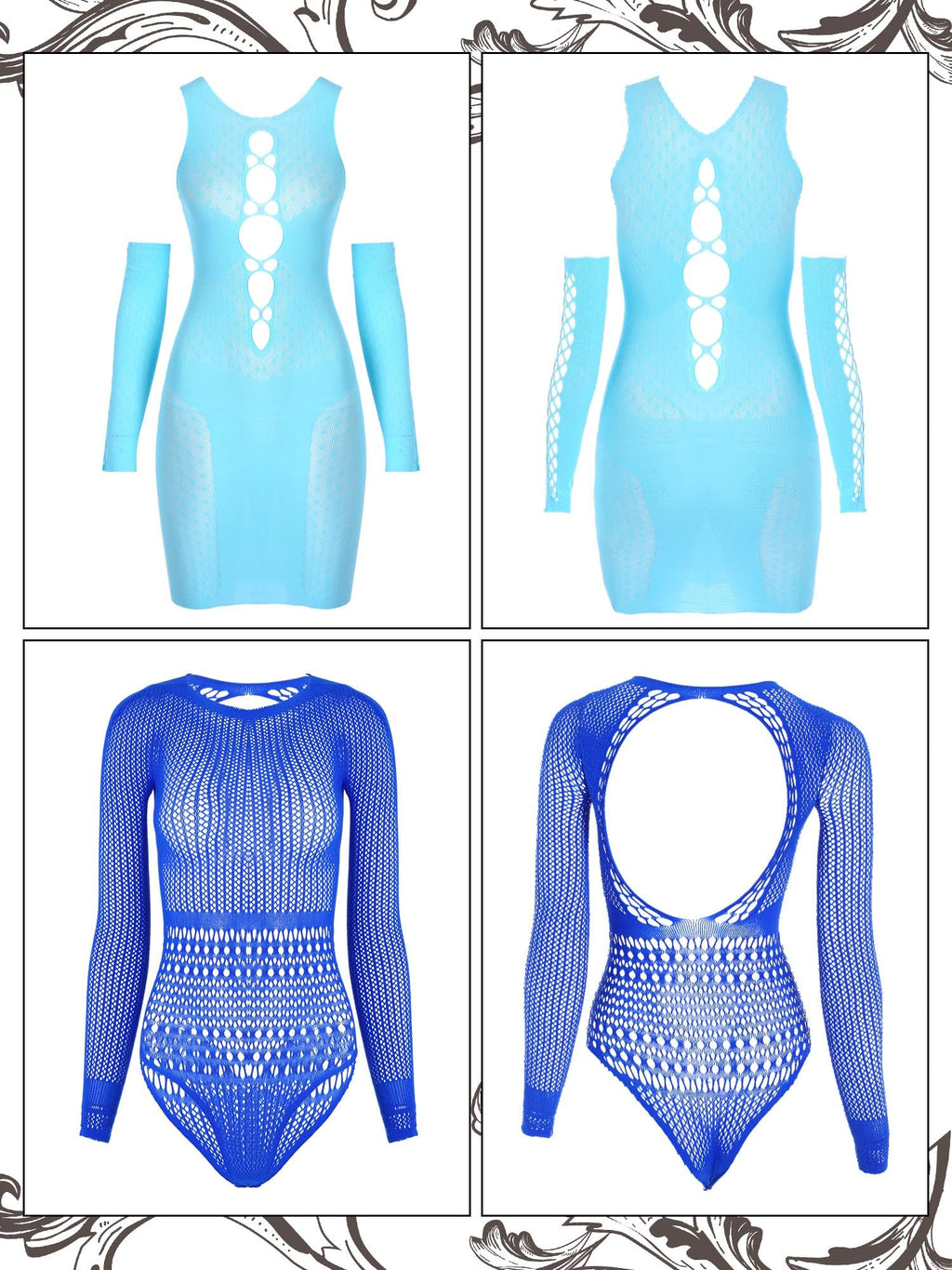Sisu Couture's Geyoga 12 Pcs Fishnet Mesh Lingerie Bodysuits - image 15